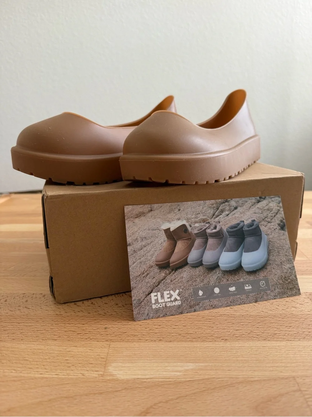 Flex Boot Guard Brown Sheepskin Boot Rubber Guard 7-9